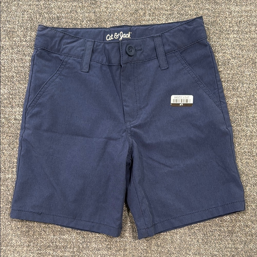 Cat & Jack Navy Blue Chino Shorts (7) NEW